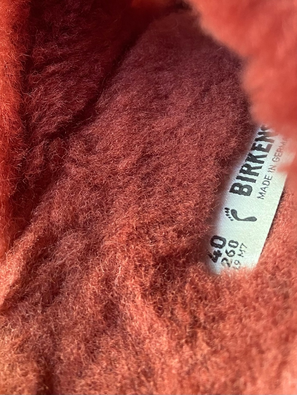 Birkenstock Arizona Shearling Suede Fur Lined Buckle Sandals Womens 9 260 Coral - Picture 12 of 12